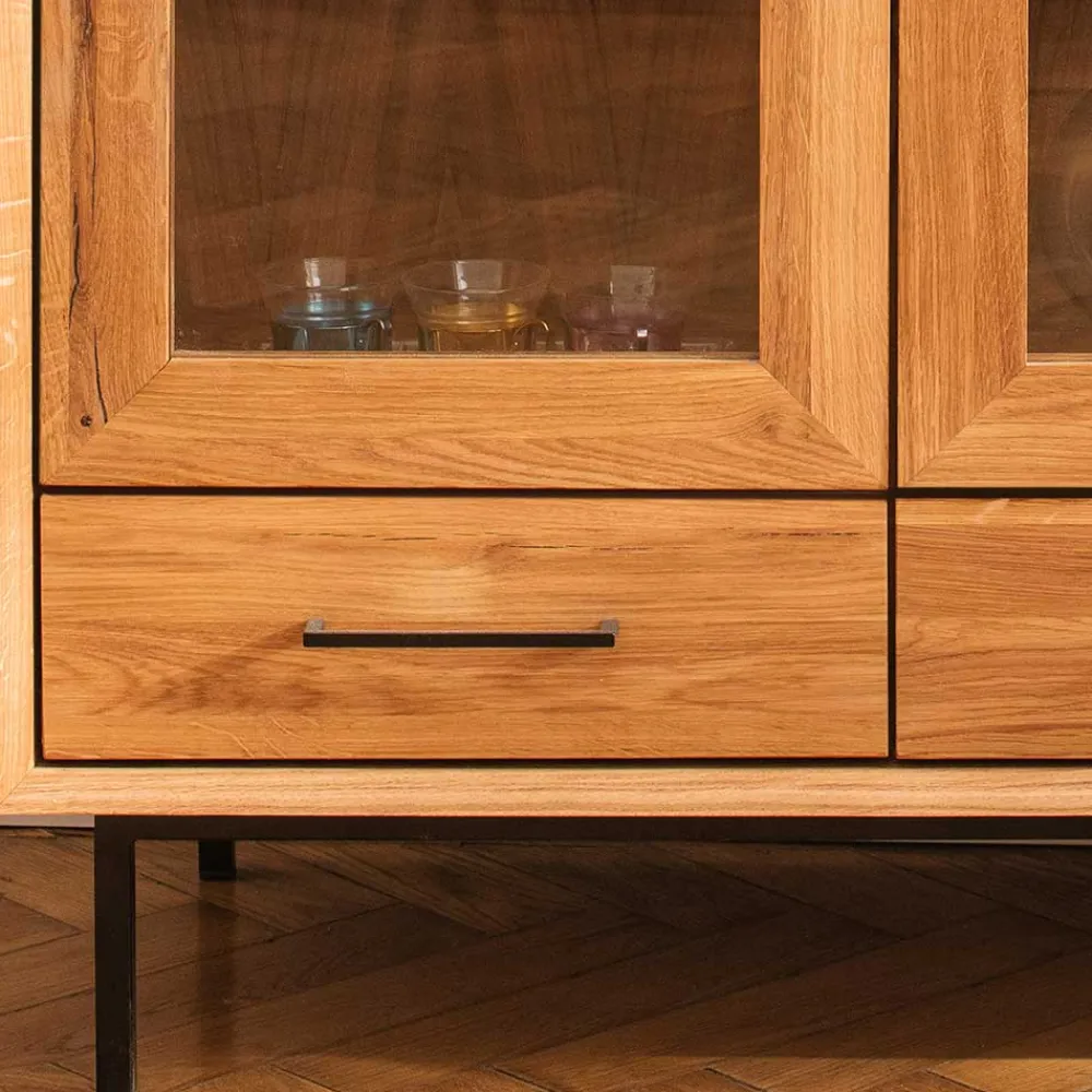 Wohnen Sideboards|Vitrinen*3-türiger Vitrinenschrank mit drei Schubladen - Kerfa