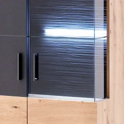 Wohnen Glasmöbel|Wohnzimmerschränke*2-türiger Vitrinenschrank modern - Vecenda