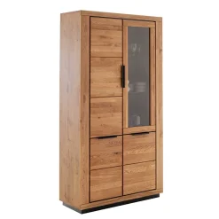 Wohnen 4-türiger Vitrinenschrank teilmassiv - Vlacoma