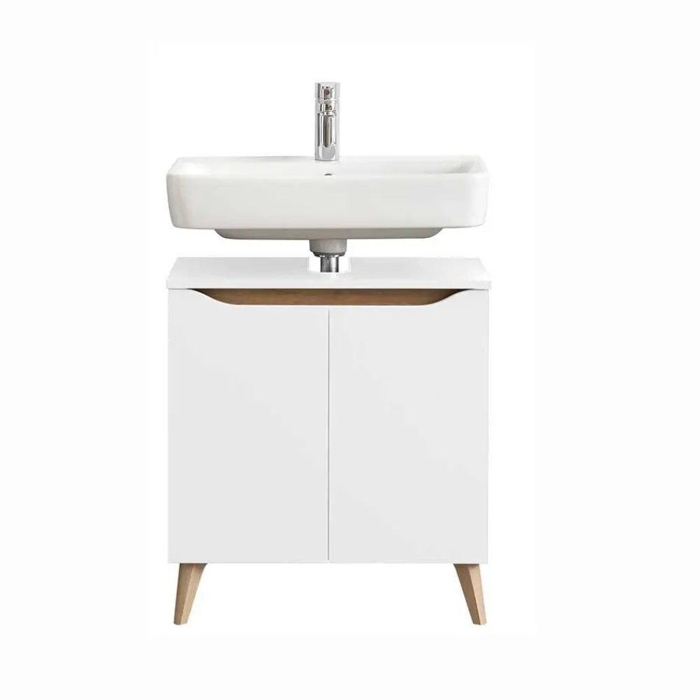 Wohnen Waschtisch|Waschbeckenunterschränke*2-türiger Waschbeckenschrank modern - Zenata