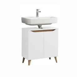 Wohnen Waschtisch|Waschbeckenunterschränke*2-türiger Waschbeckenschrank modern - Zenata