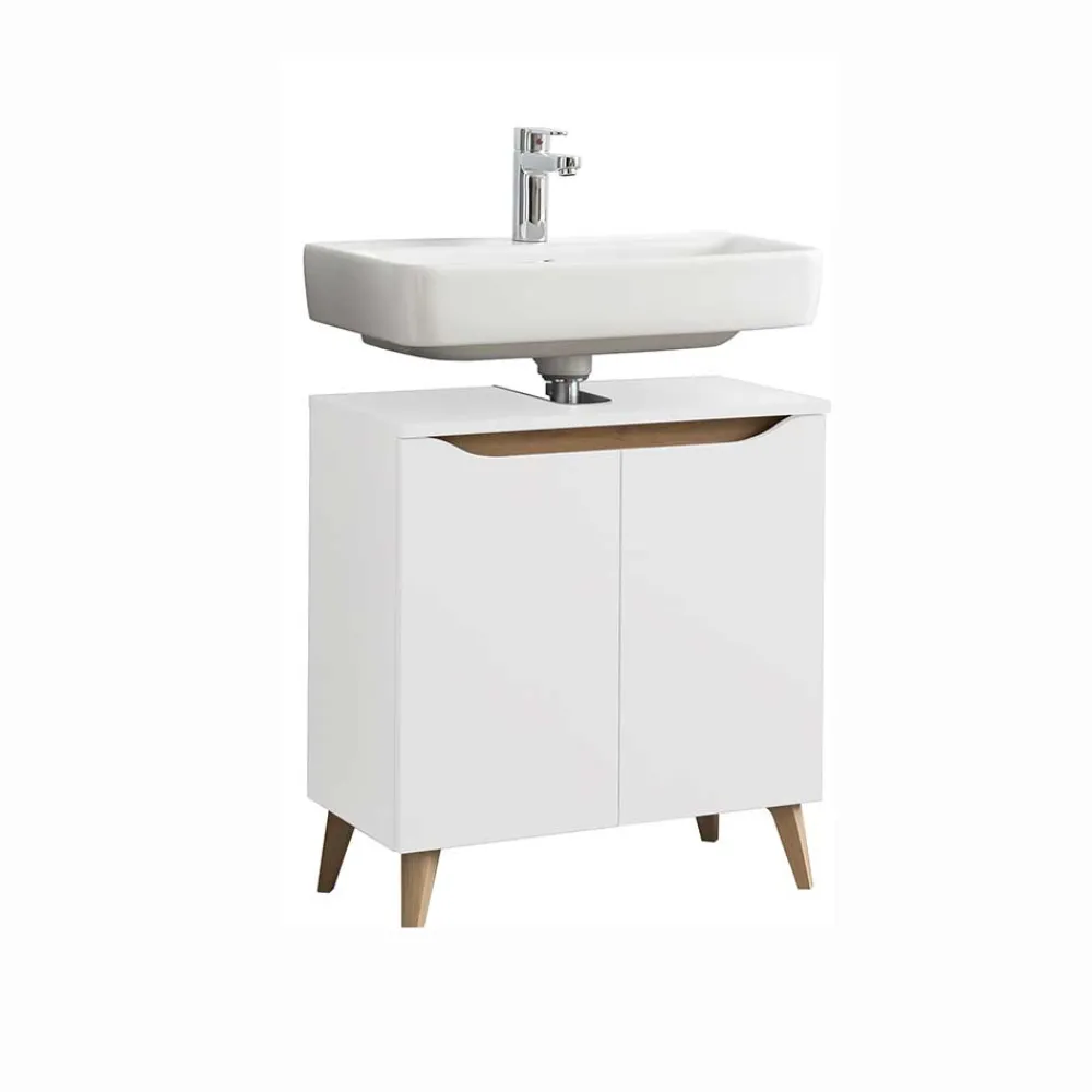 Wohnen Waschtisch|Waschbeckenunterschränke*2-türiger Waschbeckenschrank modern - Zenata