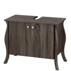 Wohnen Badschränke|Waschtisch*2-türiger Waschbeckenschrank in Eiche Grau NB - Fionora