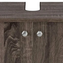 Wohnen Badschränke|Waschtisch*2-türiger Waschbeckenschrank in Eiche Grau NB - Fionora