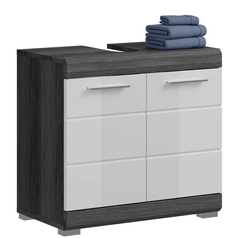 Wohnen Badschränke|Waschtisch*2-türiger Waschbeckenunterschrank 60x56x34 cm - Nancys