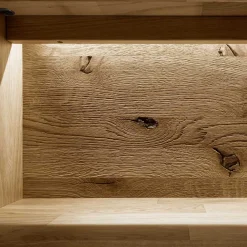 Wohnen Massivholzmöbel|Sideboards & Kommoden*2-türiger Wohnzimmerschrank mit LED Beleuchtung - Xeddos