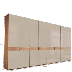 Wohnen 8-türiger XXL-Kleiderschrank in Erle - Angelina