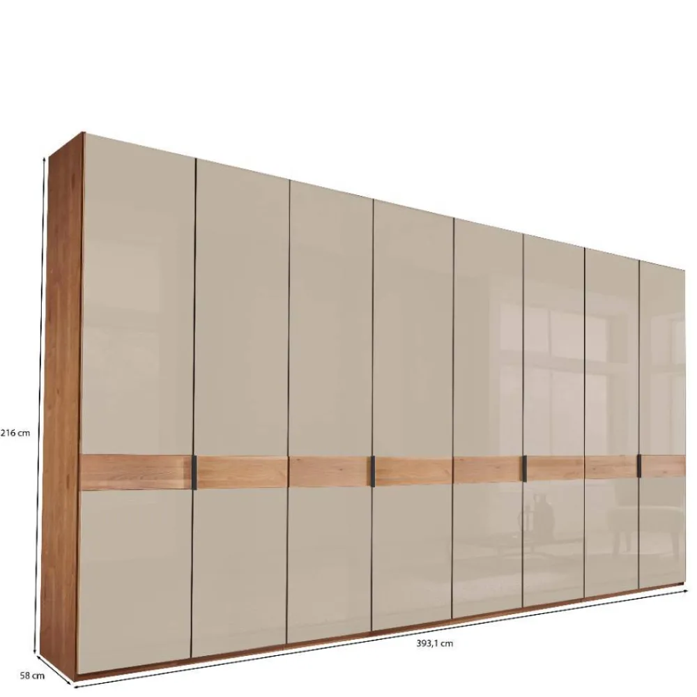 Wohnen 8-türiger XXL-Kleiderschrank in Erle - Angelina