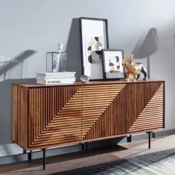 Wohnen Sideboards & Kommoden|Sideboards & Kommoden*3-türiges Designer Sideboard aus Massivholz - Madrino
