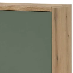 Wohnen 4-türiges Highboard in Graugrün und Wildeiche - Oliva