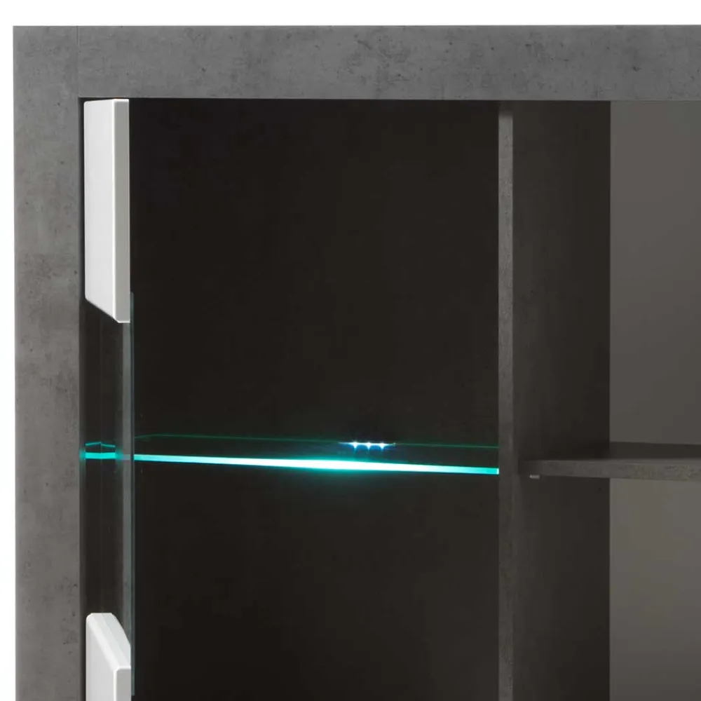 Wohnen 3-türiges Highboard mit Glas Einsatz - Istensa