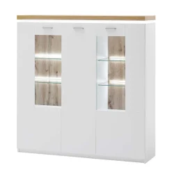 Wohnen 3-türiges Highboard Vitrine beleuchtet LED - Caldri