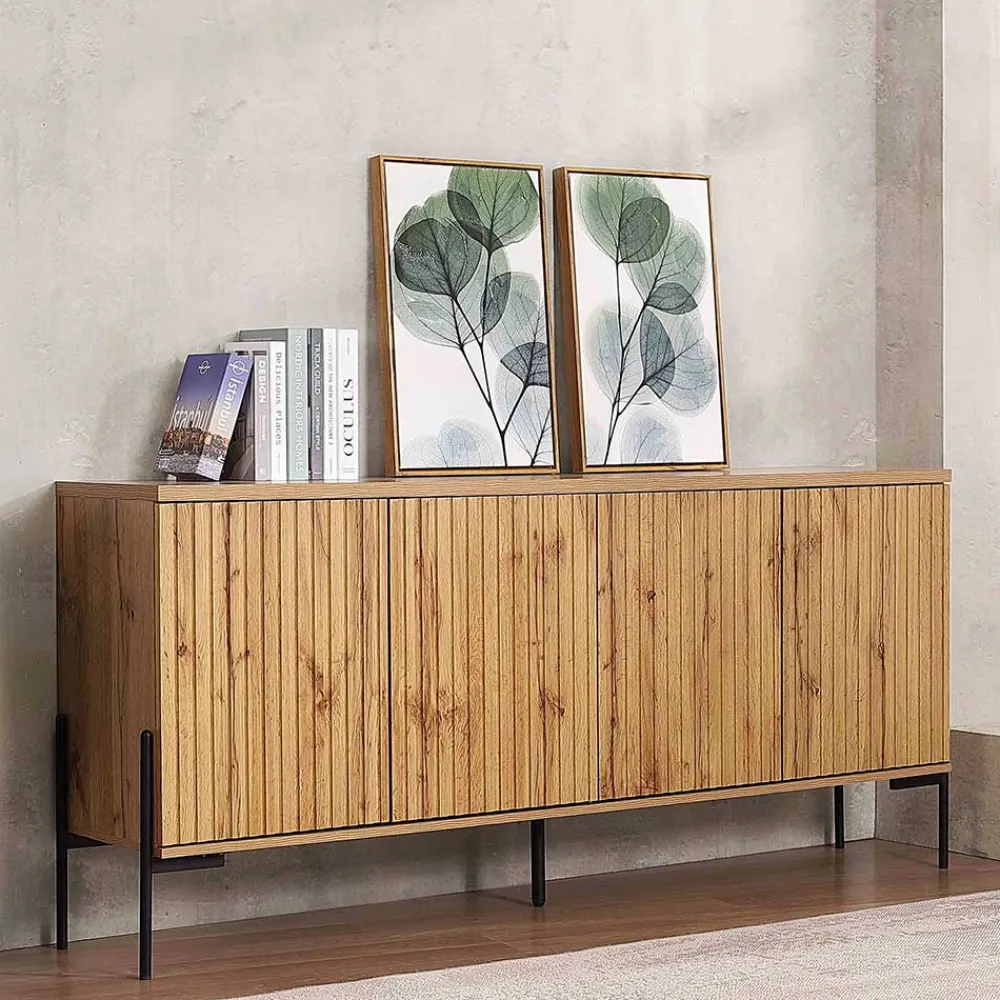 Wohnen Küchenschränke|Sideboards & Kommoden*4-türiges Sideboard im Skandi Design - Elastian