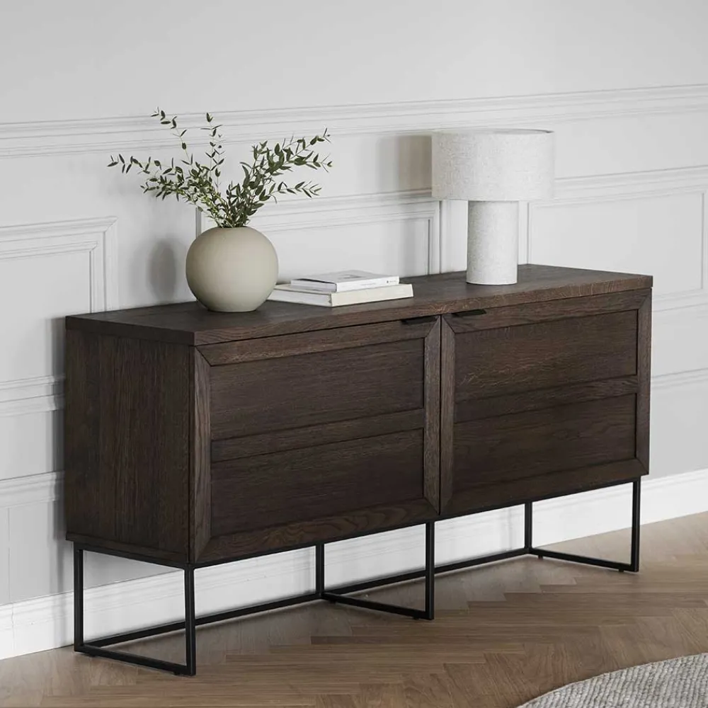 Wohnen Küchenschränke|Sideboards*2-türiges Sideboard in Eiche Braun - Ekorena