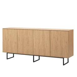 Wohnen 4-türiges Sideboard in Eiche Stone - Jaskin