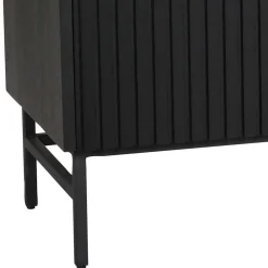Wohnen Sideboards & Kommoden|Wohnzimmerschränke*3-türiges Sideboard in Schwarz - Hemorian