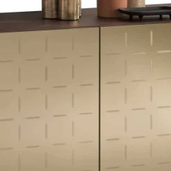 Wohnen 3-türiges Sideboard mit Spiegel Front Bronze - Imarena