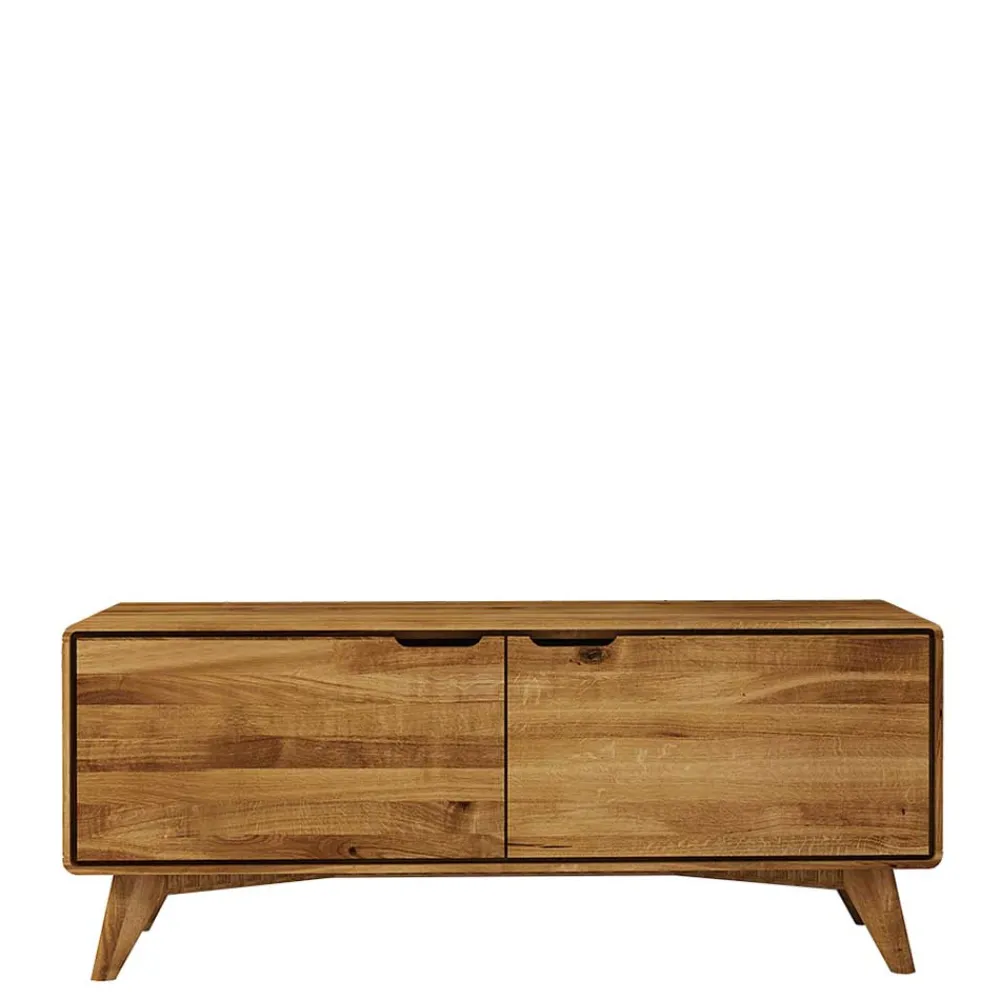 Wohnen 2-türiges TV Lowboard aus Holz Wildeiche - Eavy I