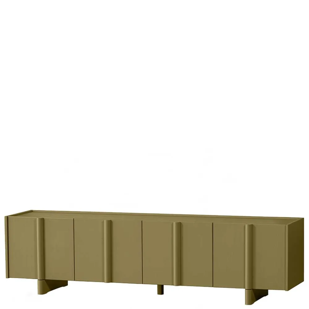 Wohnen Tv & Hifi-Möbel|Tv & Hifi-Möbel*4-türiges TV Lowboard in Khaki - Biledda