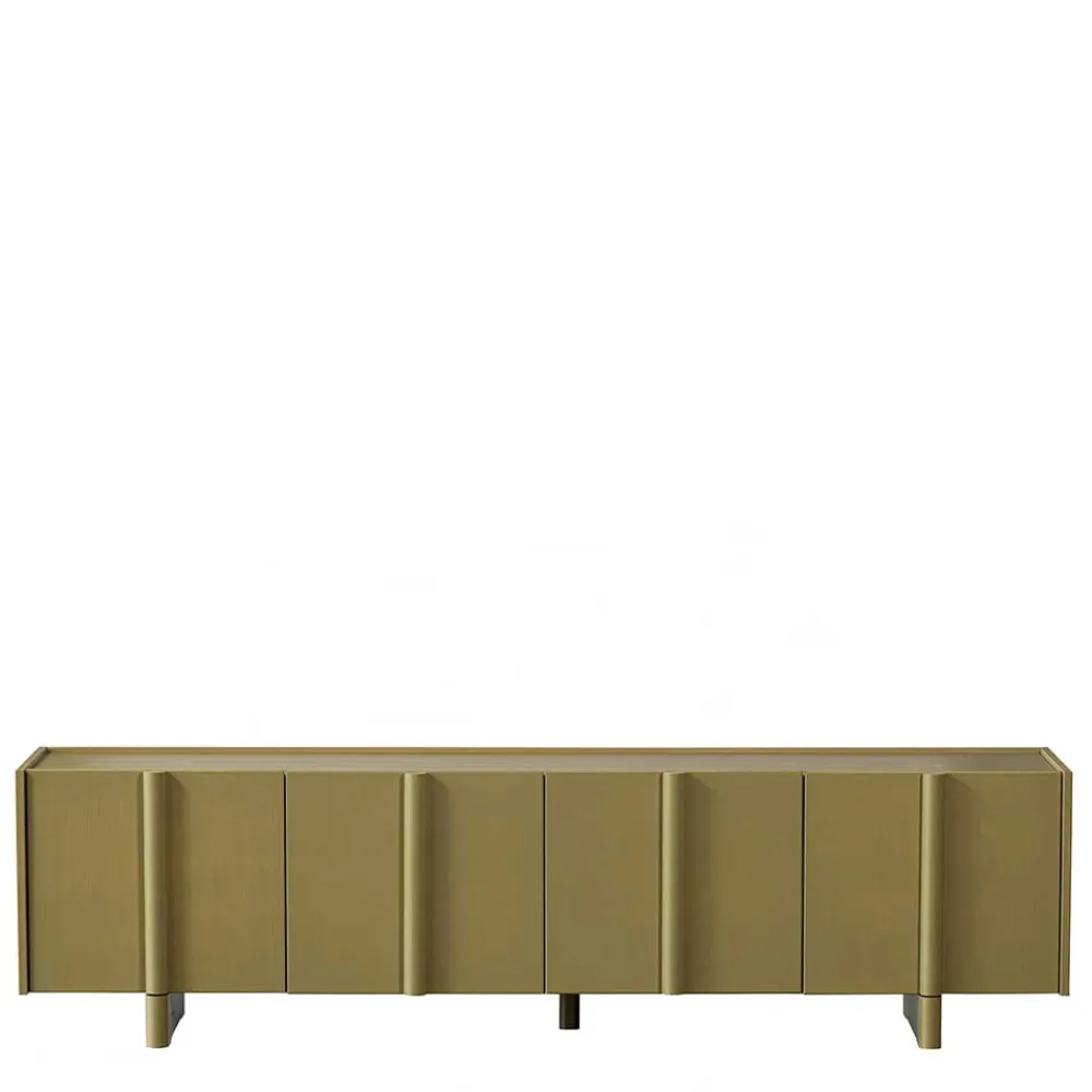 Wohnen Tv & Hifi-Möbel|Tv & Hifi-Möbel*4-türiges TV Lowboard in Khaki - Biledda