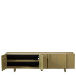Wohnen Tv & Hifi-Möbel|Tv & Hifi-Möbel*4-türiges TV Lowboard in Khaki - Biledda