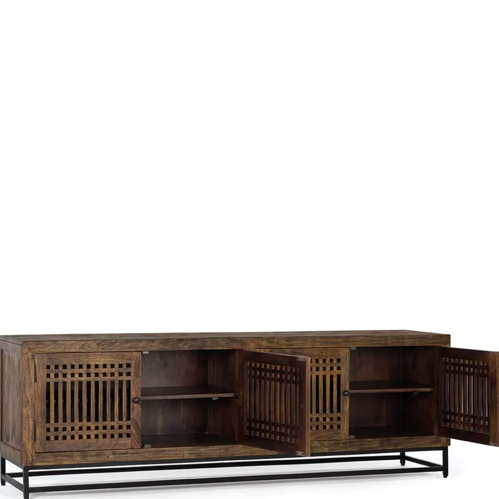 Wohnen Tv & Hifi-Möbel|Tv & Hifi-Möbel*4-türiges TV Lowboard mit 2 m Breite - Charin