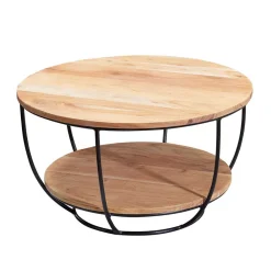 Wohnen Trommelform Couchtisch mit offenem Gestell - Mojito