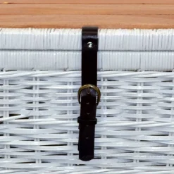 Wohnen Rattanmöbel|Holztruhen*Truhe Wohnzimmertisch aus Rattan Weiß - Jacopo