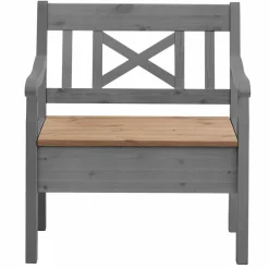 Wohnen Schuhschränke|Küchenbänke*Truhenbank mit Armlehnen Jytte aus Kiefernholz