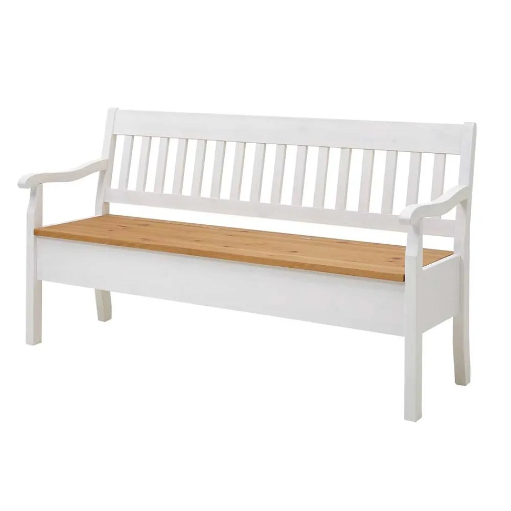 Wohnen Truhenbank Molzau in Weiß