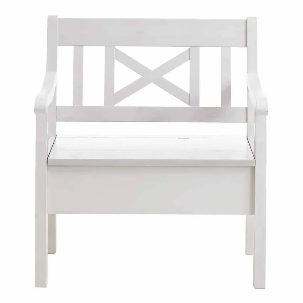 Wohnen Esszimmerbänke*Truhenbank Onesti in Weiß