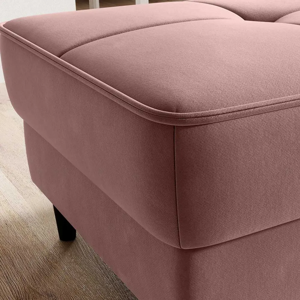 Wohnen Truhen-Hocker in Rosenholz Stoffbezug - Dacura