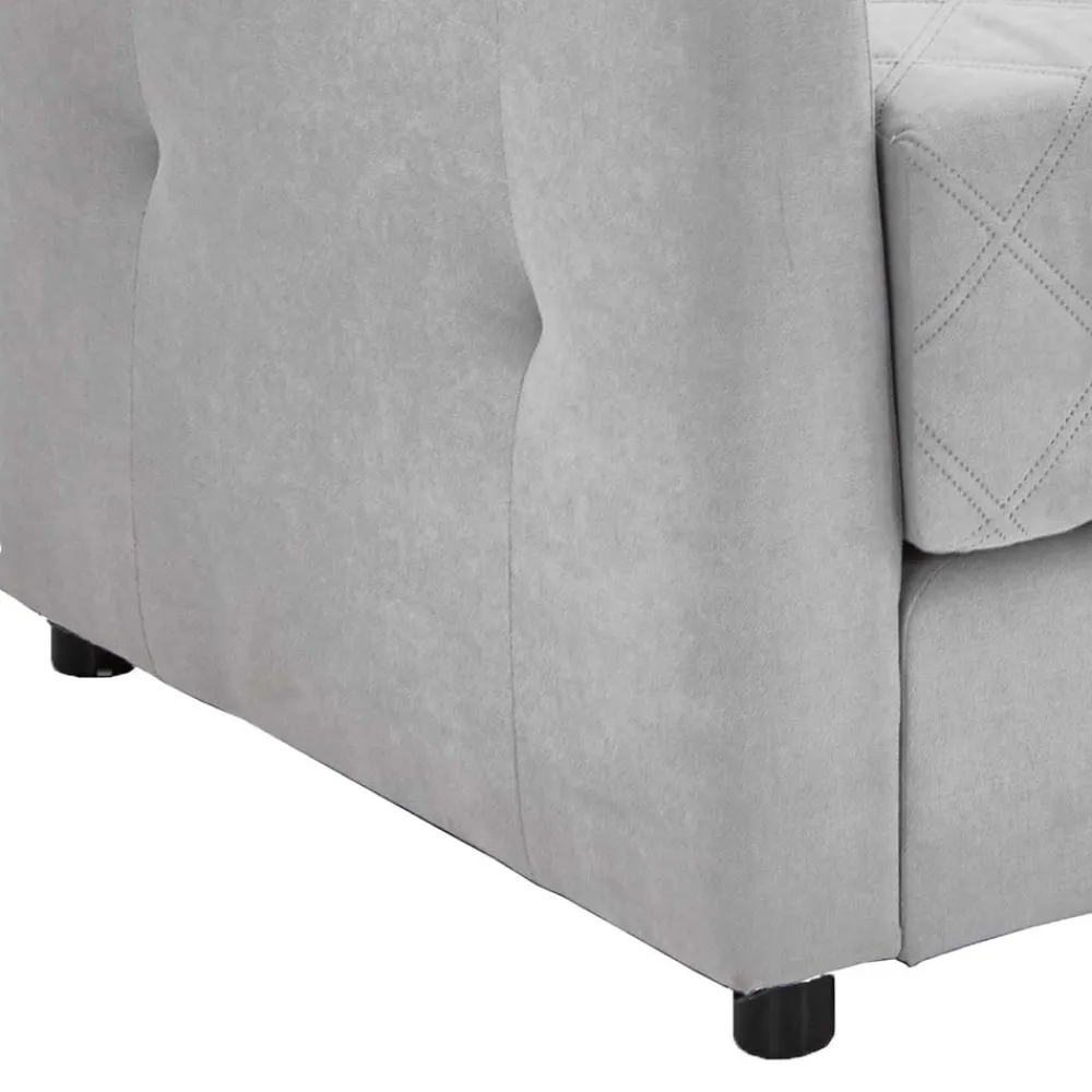 Wohnen TTF Ausziehcouch in Hellgrau Stoff - Cyras