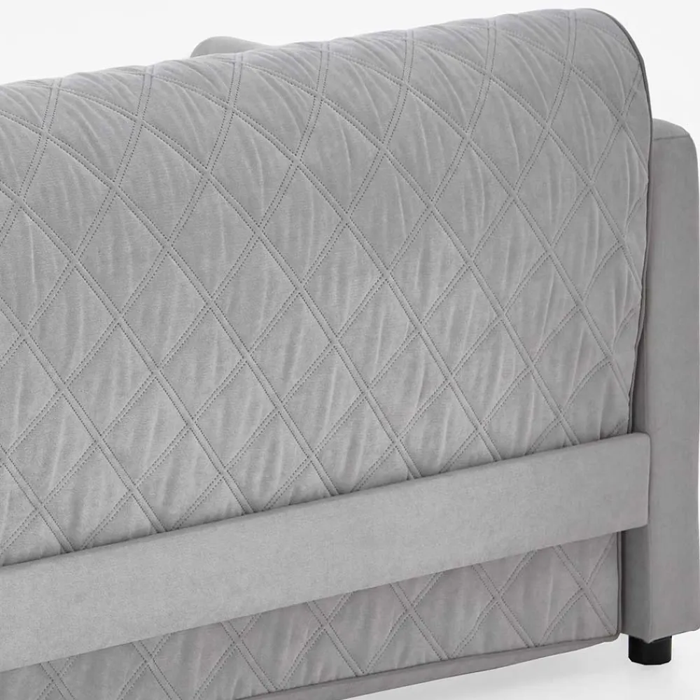 Wohnen TTF Ausziehcouch in Hellgrau Stoff - Cyras