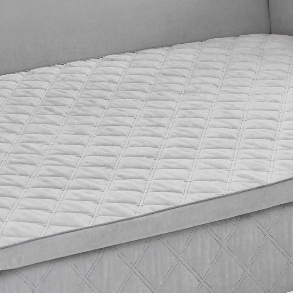 Wohnen TTF Ausziehcouch in Hellgrau Stoff - Cyras