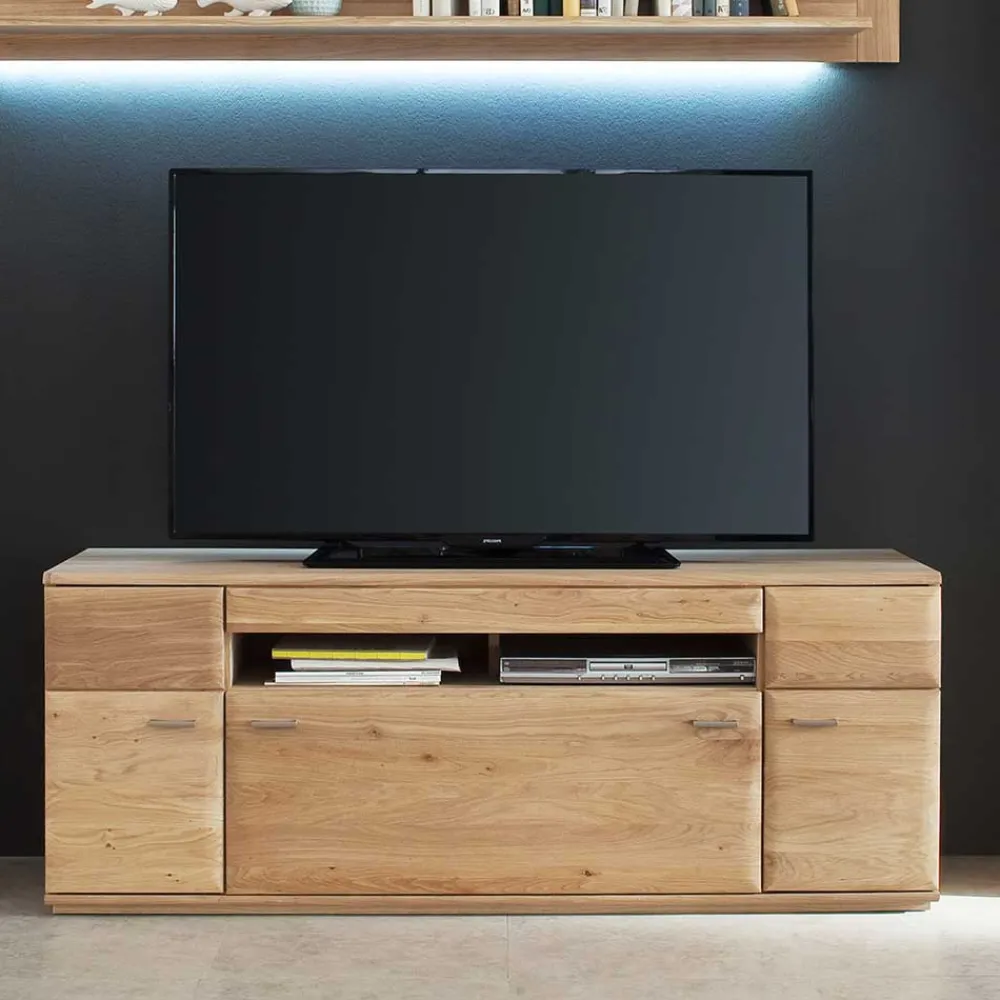 Wohnen Sideboards & Kommoden|Tv & Hifi-Möbel*TV Bank in Eiche Bianco teilmassiv Pontros 2-türig