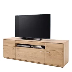 Wohnen Sideboards & Kommoden|Tv & Hifi-Möbel*TV Bank in Eiche Bianco teilmassiv Pontros 2-türig