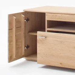 Wohnen Sideboards & Kommoden|Tv & Hifi-Möbel*TV Bank in Eiche Bianco teilmassiv Pontros 2-türig