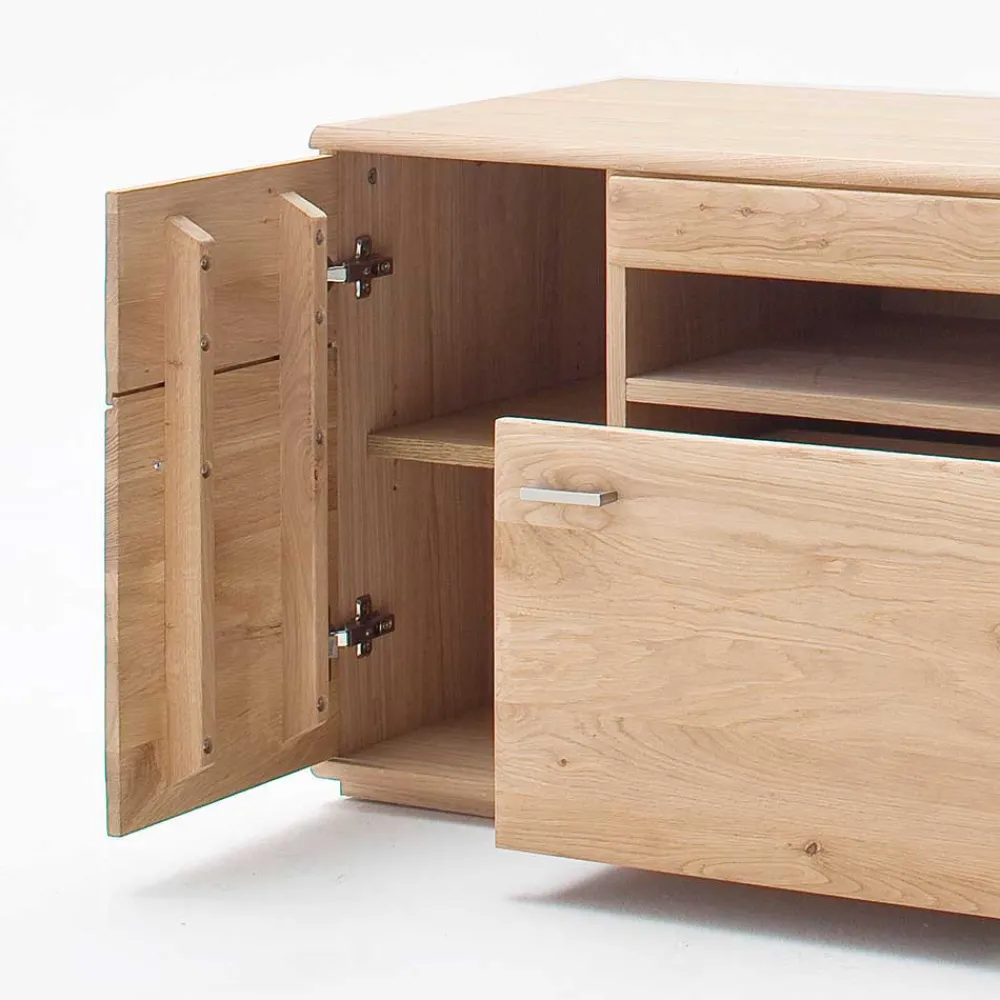 Wohnen Sideboards & Kommoden|Tv & Hifi-Möbel*TV Bank in Eiche Bianco teilmassiv Pontros 2-türig