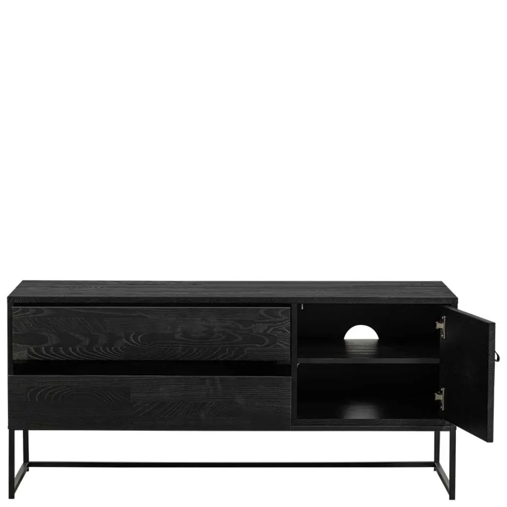 Wohnen TV Board - teilmassiv in Schwarz - Almery