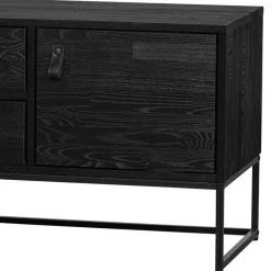 Wohnen TV Board - teilmassiv in Schwarz - Almery