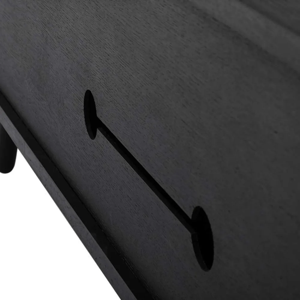 Wohnen Retro Möbel|Sideboards & Kommoden*TV Board aus Eiche geschliffen & Schwarz geölt - Asnes