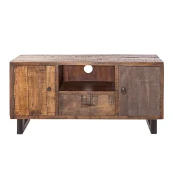 Wohnen Schwarze Möbel|Sideboards & Kommoden*TV Board aus Recyclingholz Mango - Bahiro