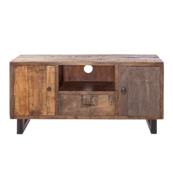 Wohnen Schwarze Möbel|Sideboards & Kommoden*TV Board aus Recyclingholz Mango - Bahiro