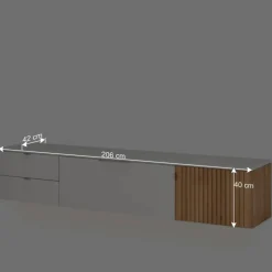 Wohnen TV Board für die Wandmontage modern - Miloris