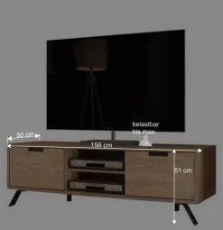 Wohnen TV Board im Retro Look - Rodonda