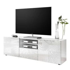 Wohnen Tv & Hifi-Möbel|Tv & Hifi-Möbel*TV Board in Hochglänzend Weiß lackiert - Vascaub I