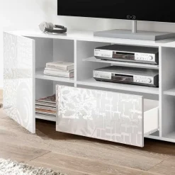 Wohnen Tv & Hifi-Möbel|Tv & Hifi-Möbel*TV Board in Hochglänzend Weiß lackiert - Vascaub I