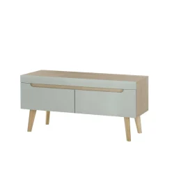 Wohnen TV Board in Mintgrün mit Eiche - Armina