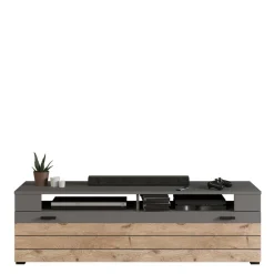 Wohnen Graue Möbel|Tv & Hifi-Möbel*TV Board in Wildeiche NB & Grau - Scarlett